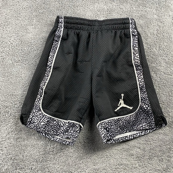 Jordan Other - Jordan Black Cement Shorts Jersey Kids Youth XS White Gray Dri-Fit
